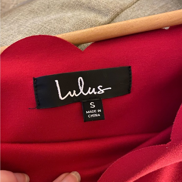 Lulu’s Tip the Scallops red dress - Picture 3 of 9